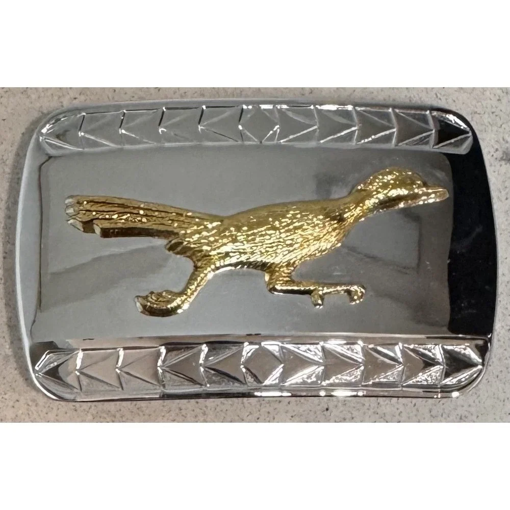 Southwestern Silver And Gold Tone / Two-Tone Roadrunner Vintage Belt Buckle